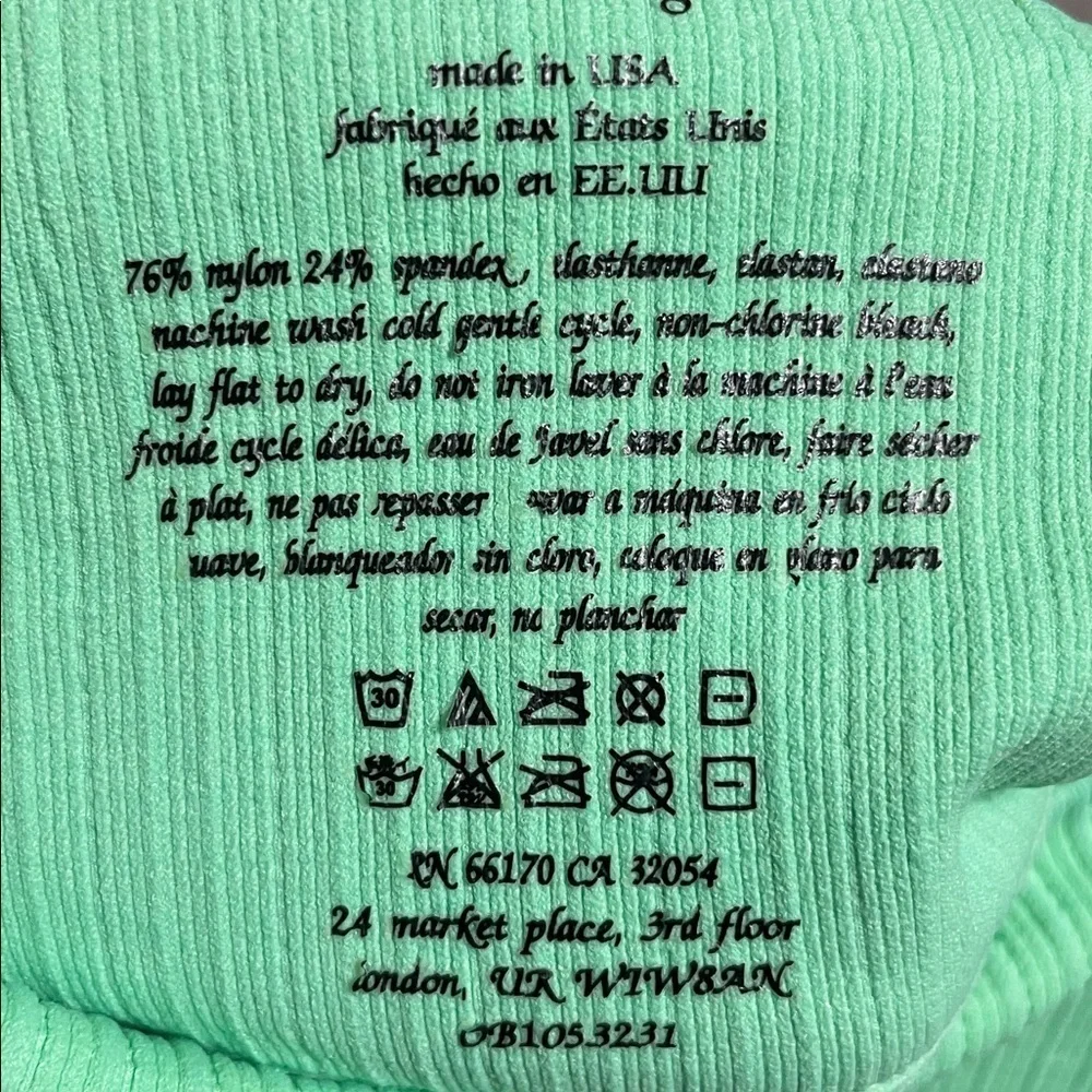 Free People Movement Good Karma Lime Green Leggings Size Medium/Large - Picture 9 of 10